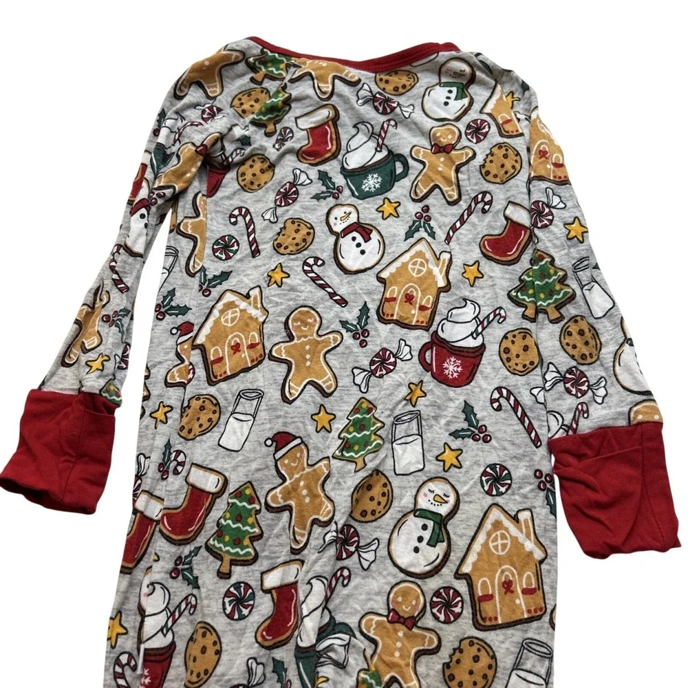 Little Sleepies Baby Toddler 12-18M Christmas Gingerbread Footie Pajamas Bamboo